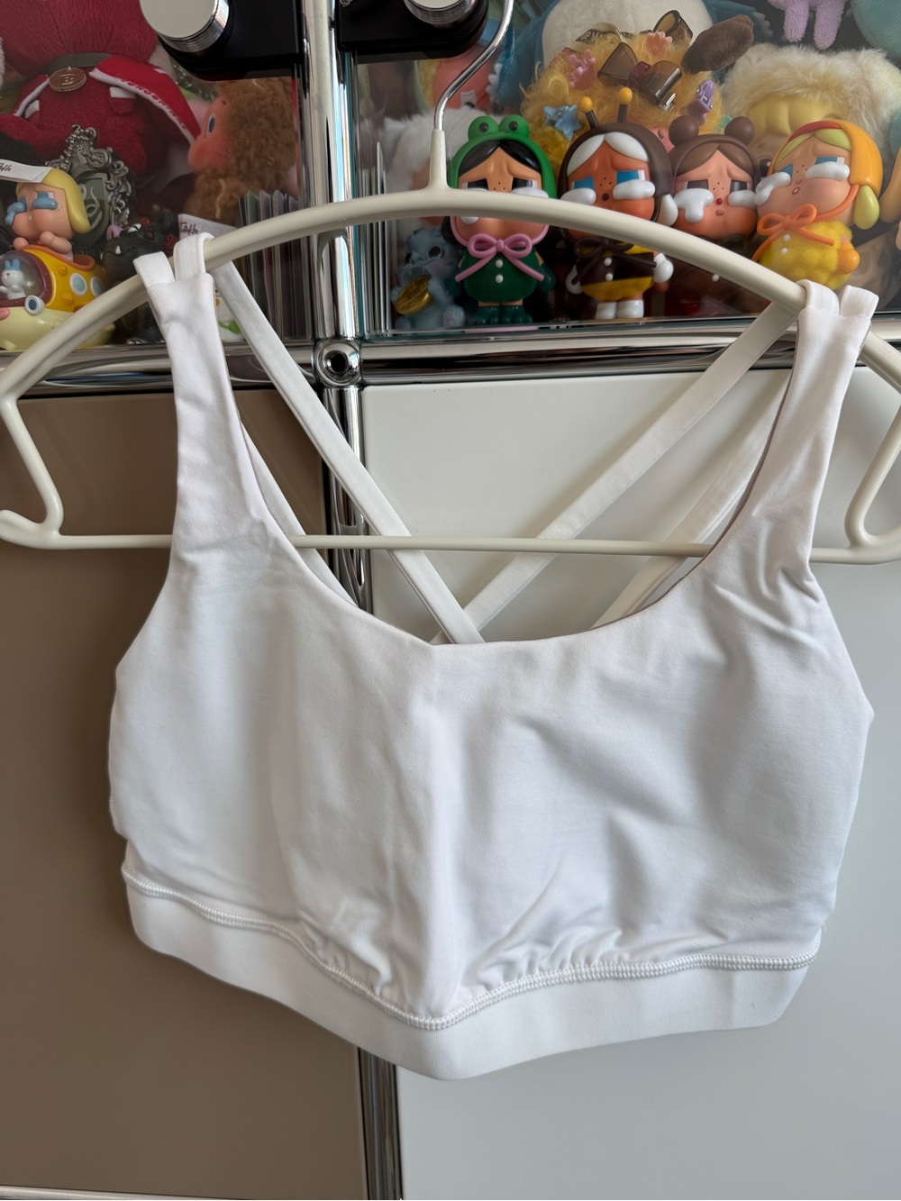 Lululemon Athletica White Cross-Back Seamless Sports Energy Bra